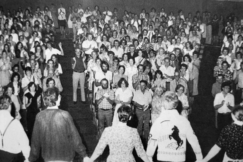 Shot of Paper Wheat audience